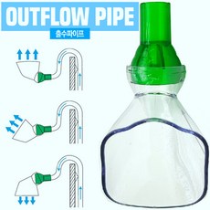 A+ 오버플로우 출수관 오리주둥이/수족관 어항 수조 외부여과기 에하임 출수구 출수파이프 12/16 16/22 겸, 1개