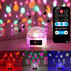 6컬러 밀러볼1 조명+리모콘 가정용-업소용 노래방 미러볼 사이키, 가정용 홈파티(220V플러그 부착)+리모콘