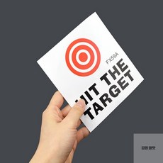 꼭필스 변기 조준 스티커 화장실스티커, 블랙,레드