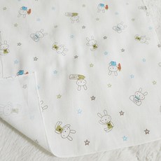 국산 순면 무형광 가제 엠보면 나염 손수건 총20장, 2.별토끼20장, 1세트