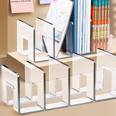 아크릴 투명 4단 책상 책꽂이 정리 간이 수납장 OTB-BSF1, 아크릴 투명 4단 책꽂이_BSF1