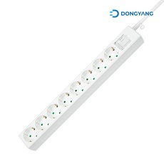 동양 메인 스위치 보호커버 멀티탭 8구 DYM-G8C-SC-WHITE 화이트, 1개, 1.5m 1개, 1.5m