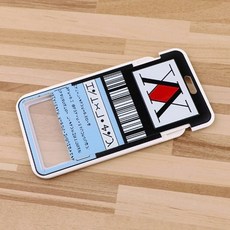 헌터X헌터 라이센스 자격증 헌헌 교통카드 케이스 카드 홀더 학생증 목걸이 사원증 지갑 명찰 신분증 수납, 더블헌터, 1개