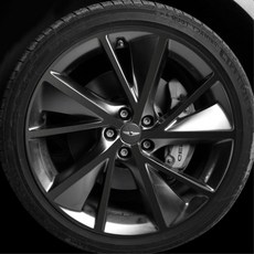 제네시스 GV70 21인치 휠마스크 데칼스티커 호환 차량용품 첫차, 블랙 유광, 1세트