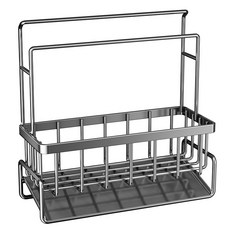 온세미몰 깔끔정리 자동 물빠짐 수세미 행주 거치대, 1개, 그레이