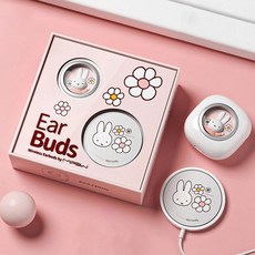 MiPOW Miffy 米菲兔 TD-18 真無線藍牙耳機 附磁吸無線充電盤, 粉色