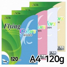 삼원 플라잉칼라 A4 120g 20매, 1개, E02 우유색 20매