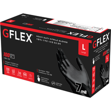 지플렉스 두꺼운 니트릴장갑 블랙 7.0, 대(L), 1개