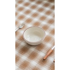 MYUMYU 沐慕家居 韓系線條陶瓷餐具組 簡約咖啡線條碗盤 多款餐具器皿, 1個, 小飯碗, 咖啡線條配色, 小飯碗