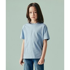 무신사 스탠다드 MUSINSA STANDARD KIDS 릴렉스드 크루 넥 티셔츠 [블루 그레이] MKBTS5K01-BY 418658