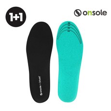 [온솔] [1+1] 프리미엄 인솔 오솔라이트 쿠션 메모리폼 기능성 신발 깔창 블랙, 사이즈:S(220mm-250mm), 상세 설명 참조