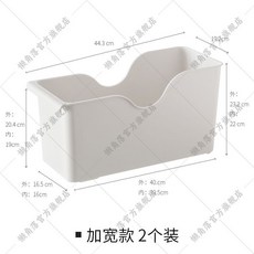 懶角落 廚房帶滑輪鍋蓋架置物架 塑料櫥櫃鍋具收納架儲物架套裝, 1個, 加寬款-2個裝 櫥櫃收納盒