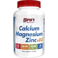 SAN 鈣酸鎂鋅+D3片劑, 1個, 90 件