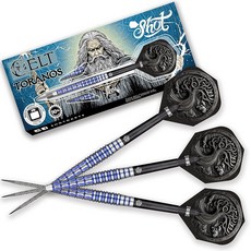 Shot! Darts 스틸 팁 Celt Toranos 텅스텐 배럴 뉴질랜드 제작 금속 팁 바 다트, 24.0 Grams, 1개