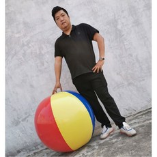 대형 축구공 체육대회 운동회 볼 오버사이즈 레크레이션 큰공, 특후 0.8m 비치볼, 1개