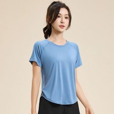 短袖運動套裝女 夏季寬鬆透氣跑步健身服 薄款速乾衣 瑜伽服短褲