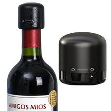 심플리프 진공 밀폐 와인 마개, 1개, 블랙