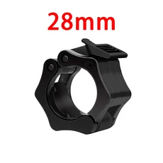 스핀 락 칼라 바벨 잠금 덤벨 클립 클램프 역도 바 1 개 체육관 아령 바디 빌딩 25/28/30mm, 01 B  black 28mm 1pcs
