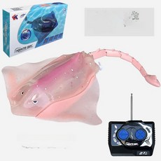 RC 트롤리 보트 미니 전동 수상 물놀이 선물용, 1개, 핑크레드 잠수 뱀피 27mHz