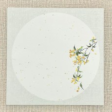 正大筆莊 國風團扇 半生熟宣 23x23cm 蠟染宣 梅花、花鳥、杏花 蠟染團扇紙, 1個, 杏花, 杏花