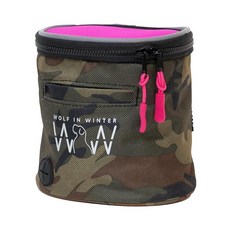 WOLF IN Winter 퀵드로 개 간식 파우치 - 배변 봉투 디스펜서 클리커 홀더 및 허리 벨트가 포함된 트레이닝 가방 핸즈프리 반사 기능 내구성이 뛰어난 강아지 훈련, Raspberry Camo
