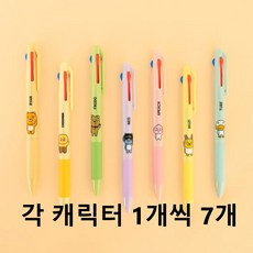 아이콘스 카카오프렌즈 3색 볼펜 0.7mm 6p 세트, 혼합(춘식이), 1세트