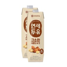 연세두유 고소한 아몬드 잣 두유 1000ml 12개, 1L