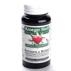 Kroeger Herb 無麩質紅景天玫瑰素食膠囊, 1個, 90 件