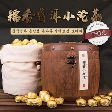 운남성 숙성 보이차 진향찹쌀 750g 통나무 중국명차 낱개포장 푸얼차 국제특송, 1박스, 30개입