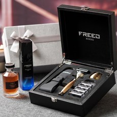FREED 男士理容禮盒組 刮鬍刀與鬍後純露套裝, 1個, 不需要刻字-阿波羅,刮鬍露+菸草琥珀鬍後純露