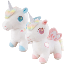 휘뚜마뚜 귀여운 무지개 대형 유니콘 말 바디필로우 인형, 1개, 러블리 핑크, 25cm