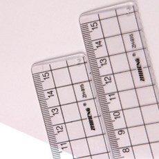 투명 눈금 휴대용 15cm 자 1p 플라스틱, 플라스틱 투명 눈금 휴대용 제도 학생 15cm 자 1p