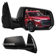 Dasbecan 사이드 리어 뷰 미러 2018-2019 쉐보레 트래버스 LT 도어 백미러 파워 글라스 사각지대 방향 지시등 HD 카메라 드라이버 왼쪽 84498310(12핀), 7핀