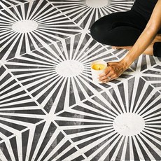 STENCILOGY 타일 스텐실 (2팩) 20.3 x 20.3cm(8 8인치)/벽 및 바닥 스텐실 벽 가구 페인팅에 재사용 가능(20.3 8인치)), 8" x 8"