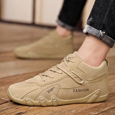 皮面男鞋 防水防滑耐磨工作鞋 透氣運動登山鞋 刷毛豆豆鞋男