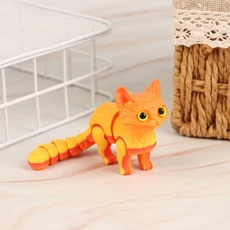 1PC 3D 프린터로 인쇄 가능한 움직이는 꼬리 관절 귀여운 고양이 장식 14세 이상 선물 장난감 모델 자동차, 08 A3