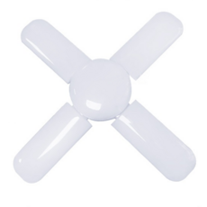 五葉燈 LED燈泡 E27燈 大瓦數 四葉燈 折疊LED燈 地攤燈泡, 1個, 白光四葉【4+1】, 白色