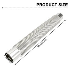 1pc 목재 스토브 덕트 스테인레스 스틸 배기 건조기 펠렛 신선한 공기 흡입구 조절 호스, 하얀색