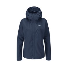 伊凱文戶外 Rab Downpour Eco Jacket 女款輕量防風防水連帽外套-深墨藍