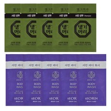 일회용샴푸 댕기머리 서린 삼푸 50개+서린 바디워시 50개 여행용 호텔, 100개, 8ml