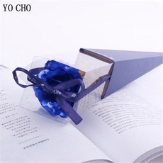 갤럭시 로즈 영원한 24K 골드 꽃 호일 플라스틱 인공 장미 발렌타인 데이 선물 아름다움 황금 꽃 웨딩 장식, 13)blue with box1