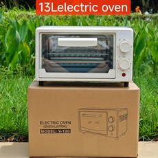 15L烤箱家用多功能小型雙層式烘焙電烤箱12L烤箱~25L大容量電烤箱, 1個, 13L烤箱 米白色 美規110V