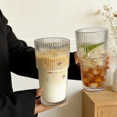 2026년 최신형 절대 새지 않는 유리컵 보냉 커피 텀블러 투명 유리 빨대컵 600ml, 투명색, 2개