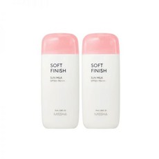 MISSHA [2개] 올 어라운드 세이프 블록 소프트피니쉬 선 밀크 70ml, 2개