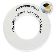 재사용 가능한 논스틱 실리콘 왁스 칼라 포트용 - 모든 396.9-473.2ml(14-16온스) 캔 및 워머에 적합 쉽고 지저분해지지 않는 세척을 위한 워머 칼라 (화이트