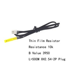 NTC 서미스터 표면 필름 온도 센서 와이어 길이 50cm 측정 프로브 10K B3950 1 개, 2) 10K B3950L50CM XH, 1개