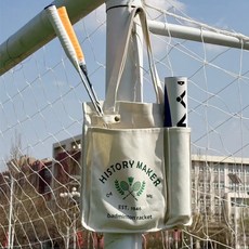 배드민턴 캔버스 가방 여성 토트백 운동 라켓가방, 밀크 화이트 캔버스 가방