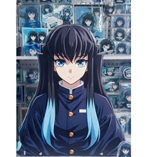 귀멸의칼날 아크릴 반신 입체 장식 피규어 무이치로 기유, 시토 무이치로 20cm 스탠드 1개, 1개