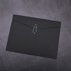 단추형 하도메 블랙 가로형 서류봉투