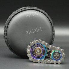 프리미엄 EDC 스테인리스 파워 아이 스피너 손가락 스트레스 해소 토이, 플라이휠 자이로  색상  + 보관 백을 밀어 넣습니다